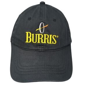 Burris Strapback Baseball Cap Black One Size Adjustable Embroidered Bretmor